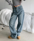 move denim wide pants