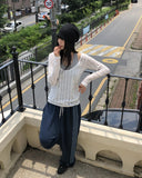 Tida Overfit Punching See-through Long-Sleeve Knit