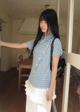 New Mal Check Short Sleeve Roll-up Shirt