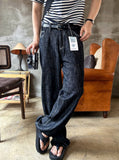 Deept Cool Linen Wide Denim Black