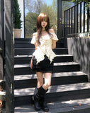 Bloom Corsage Frill Blouse