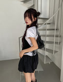 Here ribbed strap bustier