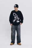 SILVER KEY-RING LOGO CREWNECK
