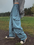 fresh multi pocket nylon cargo pants