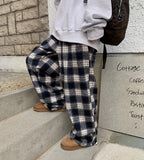 [unisex] Meld banding hairy check string pants