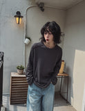 Solin cut ribbed long sleeve tee