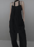 Riru Wrinkle Scarf Sleeveless One Piece