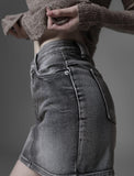 Vintage brushed denim skirt