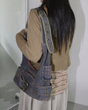 Slope vintage line cut zipper pocket jacket