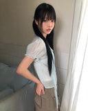 Muha Sheer Short Sleeve Blouse