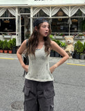 Mood Damage Knit Halter Sleeveless