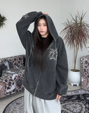 Pet Racing Pigment Hood Zip-Up