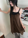 Koachi vintage lace slit layered mini one piece