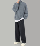 Stock knit zip-up