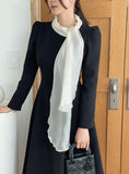 Roselle Tie Color Matching Flare One Piece