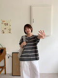 Kogar Stripe Over Short Sleeve Tee