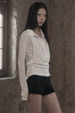 [mnem] Cowl Bustier Shirt Set