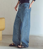 Women Semi-Wide Denim Pants