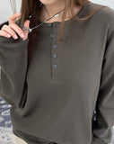 Third Waffle Henley Neck Fingerhole T-Shirt