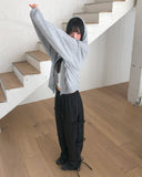 Merby Dot Ribbon Banding Strap Cutout Training Long Pants