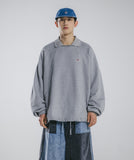 [AG] Wing Collar Incision Sweat Shirt