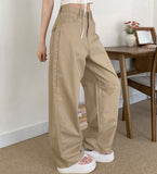 Daily Back Pocket Back Point Wide Cotton Pants