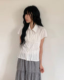 Anz Pure Cap Sleeve Semi-Crop Blouse