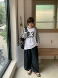 [Unisex] Parento Raw Denim Banding Balloon Wide Pants