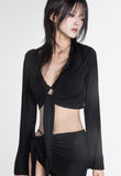 Draw Layered Net Cover Up Bikini