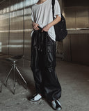 Glossy Big Pocket Cargo Pants