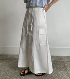 Lindido Cut Nylon Cargo Skirt