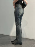 Cut Washing Bootcut Denim