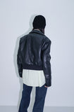 two way papaer leather jumper