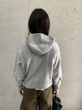 Mihro High Neck Hood Wool Knit Cardigan