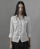 [mnem] Muted Roll-Up Shirt