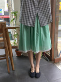 Ruri Color Lace Midi Skirt