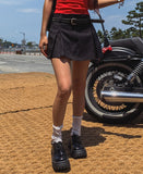 Romi Stripe Pleated Miniskirt
