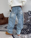 Dia Camo Brush Denim Pants