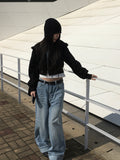 [A/M] Folder Medium Blue Wide Washing Denim Pants