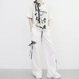 Pidyu Color Matching Side Slit Pants
