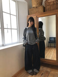 Odin Roll-Up Raw Denim Wide Pants