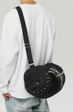 DENIM BARREL BAG