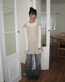 Meon Embossed Short Sleeve Flare One Piece