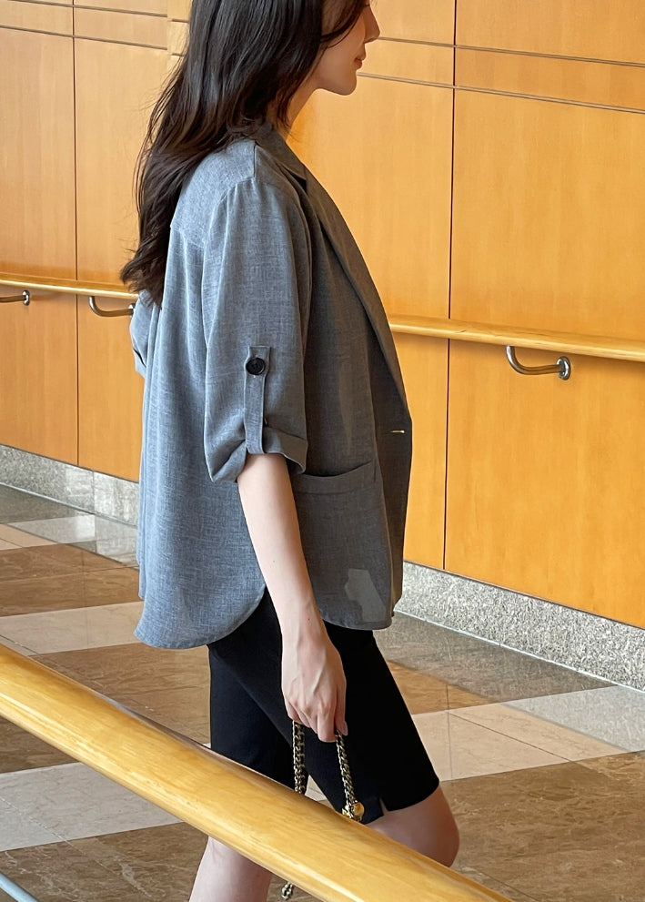 【I AM MARI】Capri Cotton Biker Half Slit Pants I AM MARI (アイアムマリ) - カプリコットンバイカー5分丈