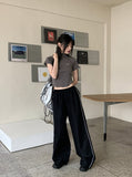 Evel Side Line Wide Long Two-Way Jogger Pants