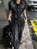 Cool Wash Pintuck Linen Denim Pants