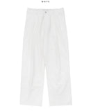 Chering Pintuck Wide Cotton Pants