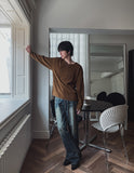 Bring Deki Rib V-neck Knit