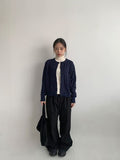 Yuhri Dot Round Knit Cardigan