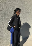 LINE HALF ZIP-UP KNIT